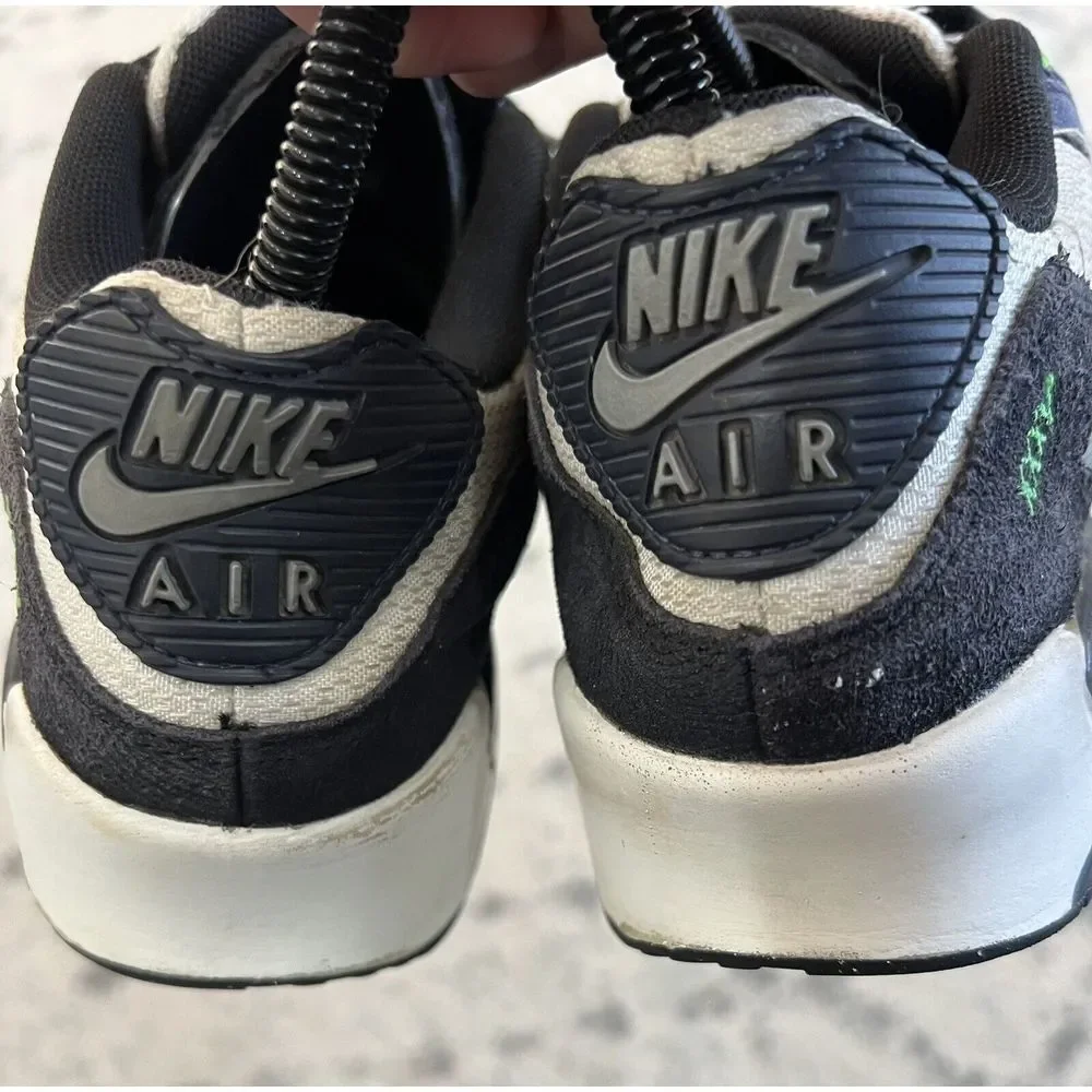 Nike Air Max 90‎ LTR SE Kids Size 6.5Y/Womens 8 Black Scream Green DN4376-001 - Picture 6 of 9